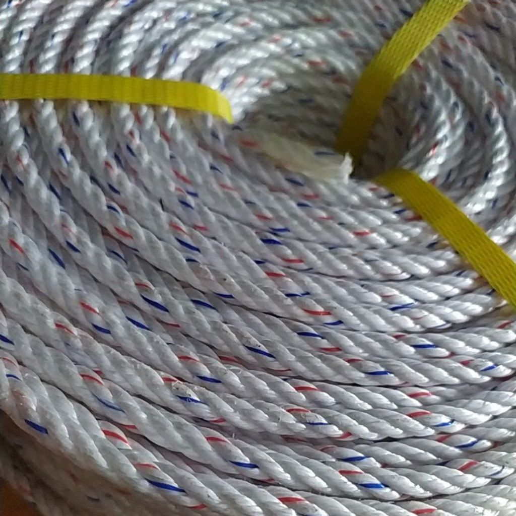Tali nillon 6mm (@1 mtr) / Tali tambang putih 6mm / Tali ikat