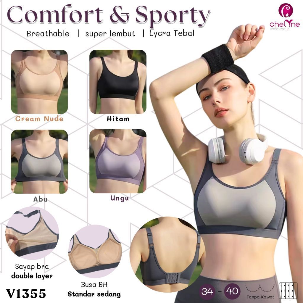 BH SPORT CHELYNE BRA SEAMLESS 1336 1355 - BUNGALILY