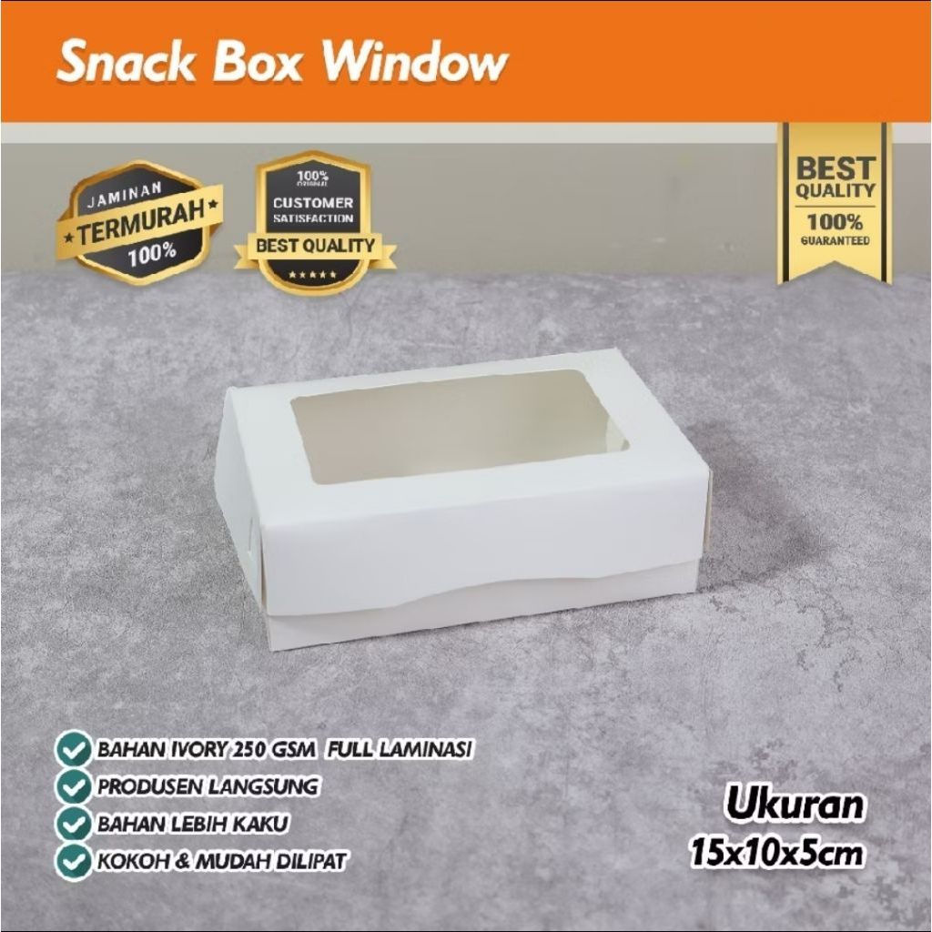 Dus Snack Box 15x10x5 | WIndow | Dus Brownies | 300 GSM