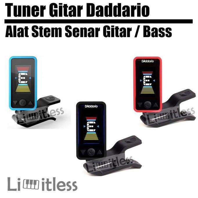 Tuner Gitar Bass / Alat Stem Senar Gitar Bass Ukulele Clip On Tuner