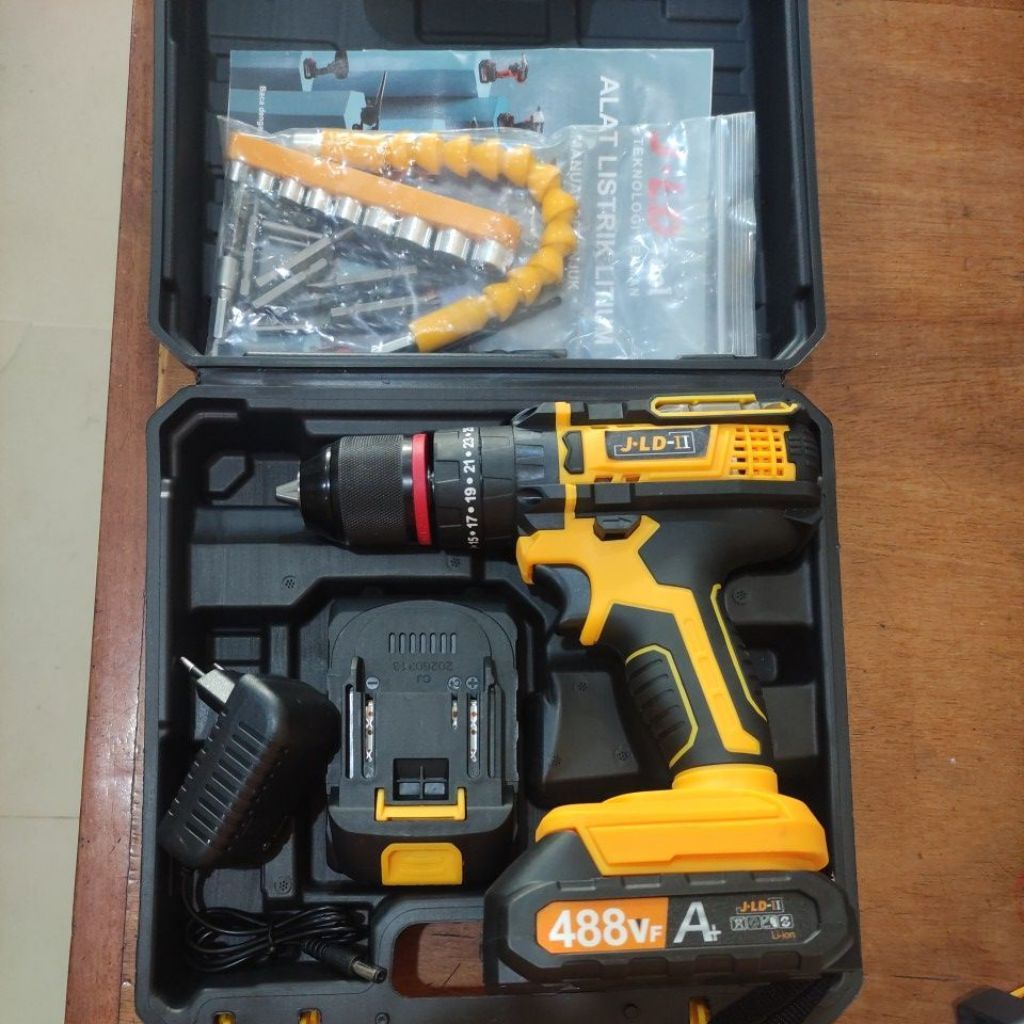 mesin bor cas set jld 48volt 2batterai /bor baterai jld 48v/bor cordless set jld 48volt (bisa buat b