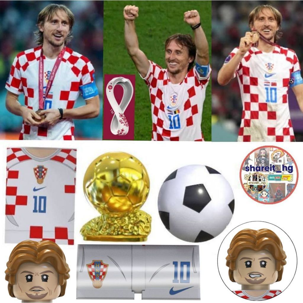 Action figure mini, Luka Modric Kroasia, Piala Dunia 2022