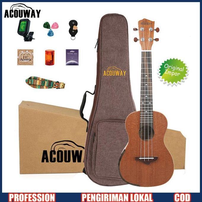 Acouway AKUSTIK dan ELEKTRIK Ukulele Concerto/Tenor 24"26 concert ukelele Senar 4 gitar sapele body 