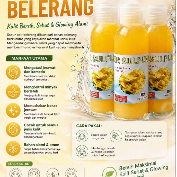 Sabun belerang cair sabun sulfur liquid UK 100ml