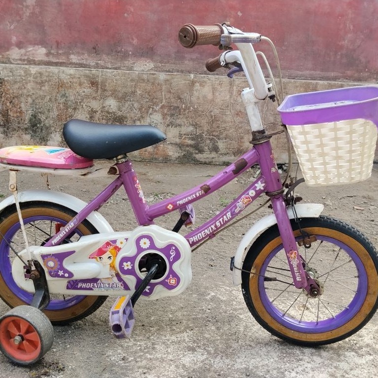 [JUAL MURAH] Sepeda Anak Perempuan Roda Empat PHOENIX STAR Ring 12 (inch) Bekas / Preloved - ASH STO