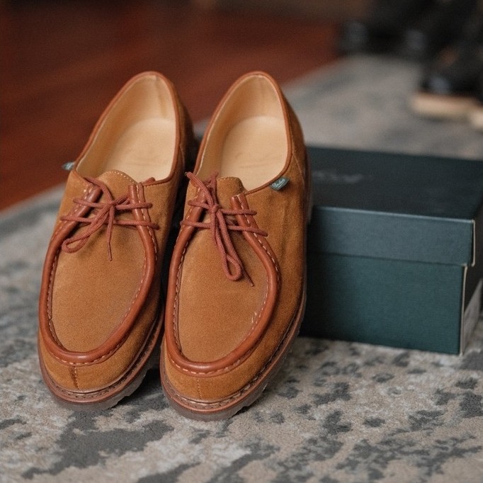 Paraboot Michael / Marche Noix Vel Whisky Original Made In France  • Size 42.5