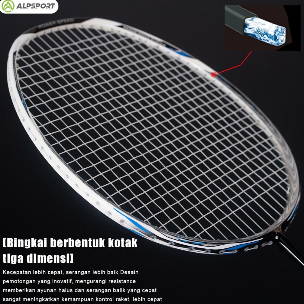 NEW DEALS ALPSPORT BBQ 3.0 Rangka Ajaib Pelangi Max 30LBS 8U Raket Bulutangkis Profesional Ringan Of