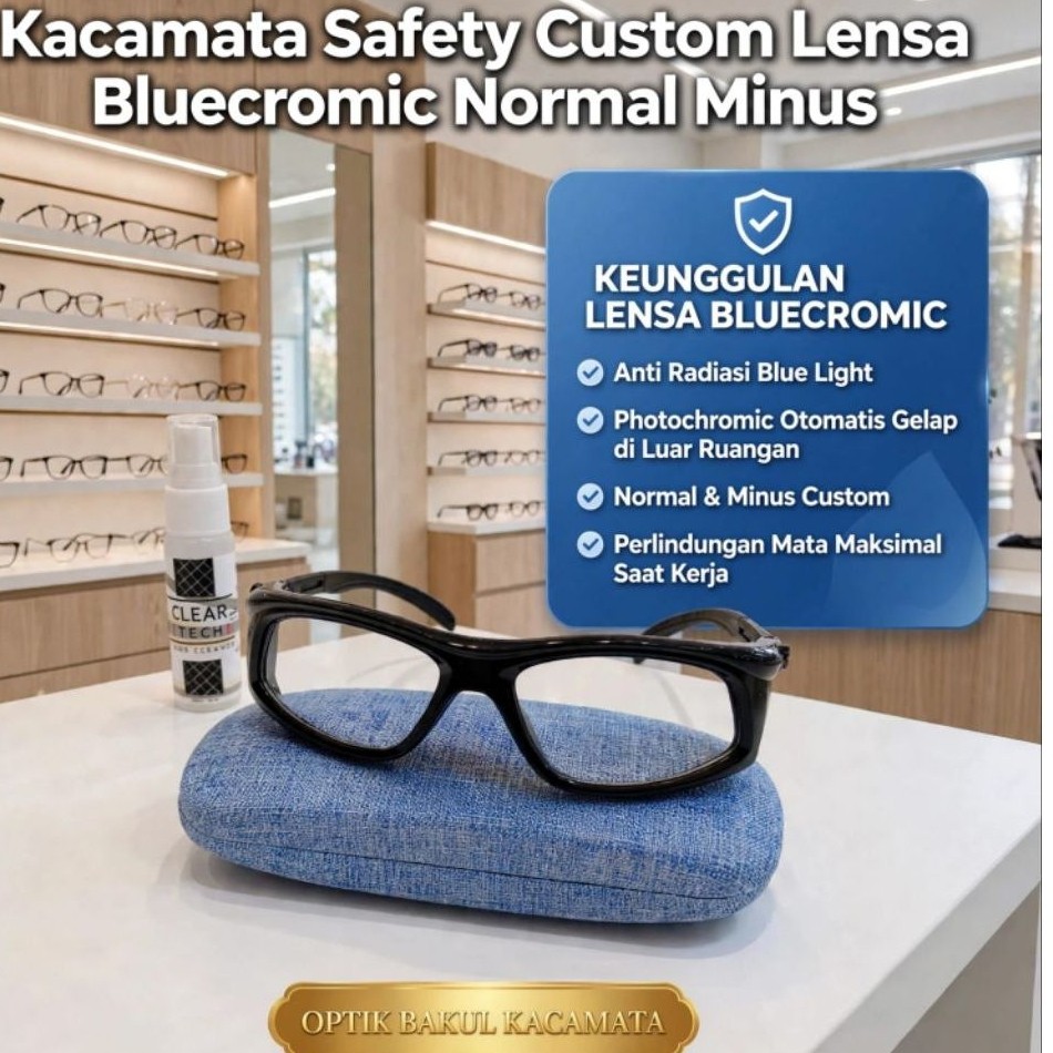 KACAMATA SAFETY EVO ANTI VIRUS INCLUDE LENSA MINUS/PLUS