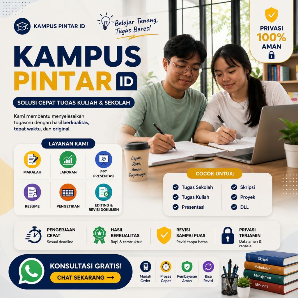 Murah Jasa Joki Kuliah & Sekolah | Makalah, PPT, Resume, Laporan & Presentasi | Kampus Pintar ID
