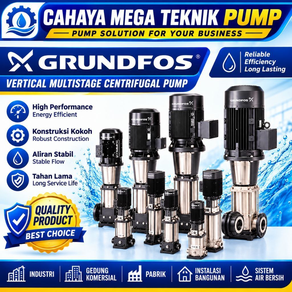 POMPA GRUNDFOS CR 10-12 HQQE 3PHASE VERTICAL MULTISTAGE TRANSFER PUMP CR10-12