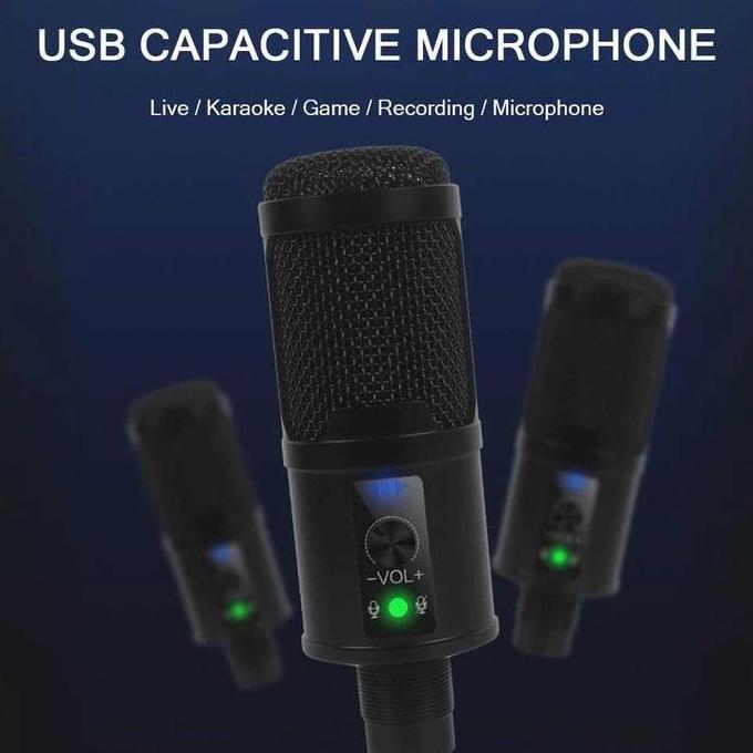 RETEKNO Microphone Condenser USB DJ Live Recording with Stand