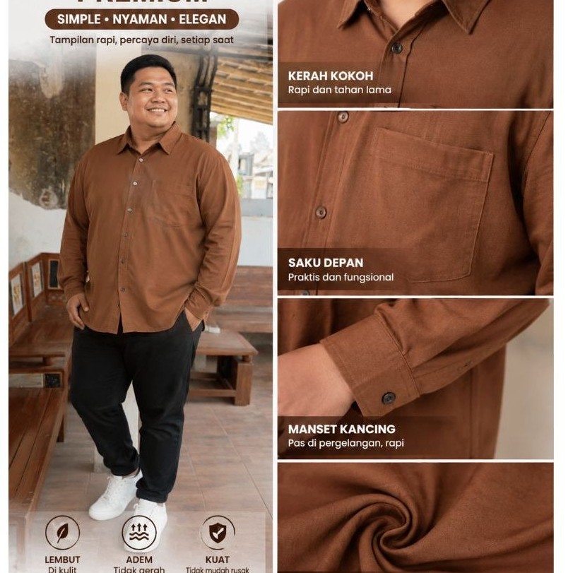 baju kemeja polo pique jumbo 2XL-7XL PREMIUM