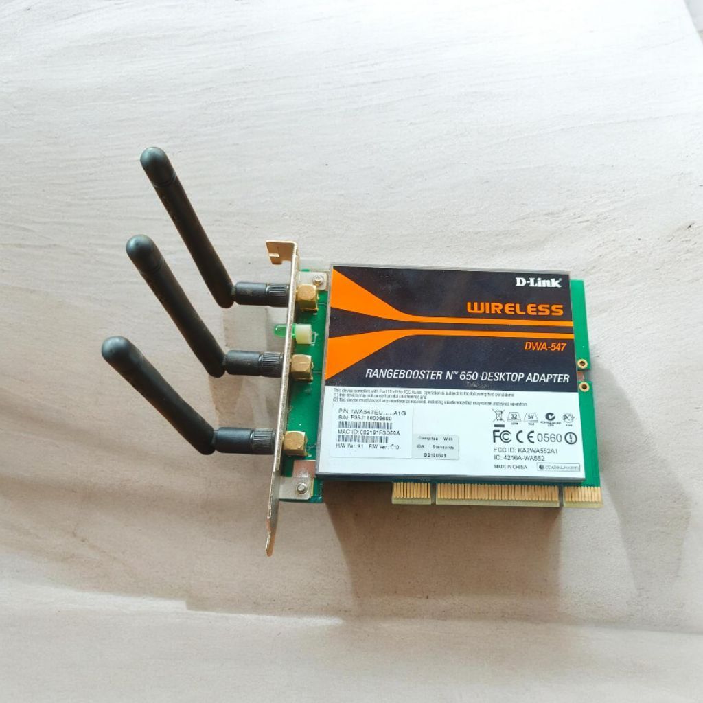 PCl wfi wireless adapter 300Mbps-Dlink DWA-547 Rangeboster N650