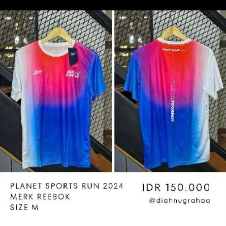 JERSEY PLANET SPORTS RUN 2024 MERK REEBOK SIZE M