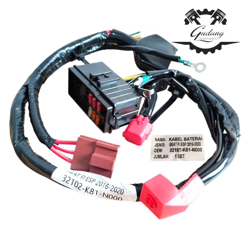 Kabel Aki Accu Bateran Honda Beat FI ESP 2016-2020 Kode 32102-K81-N000 Moxis