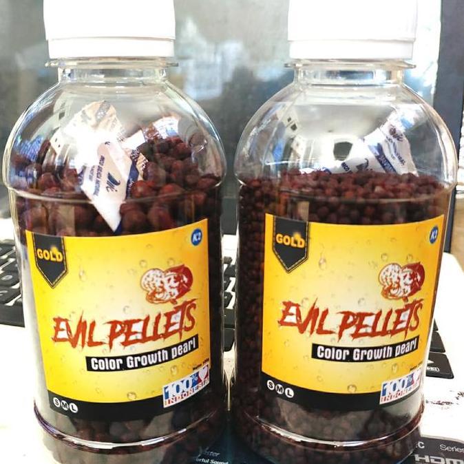Arwana- Pelet Jahat Black Level 2 Ikan Louhan Lohan Ukuran 100Gr Merah Kontes