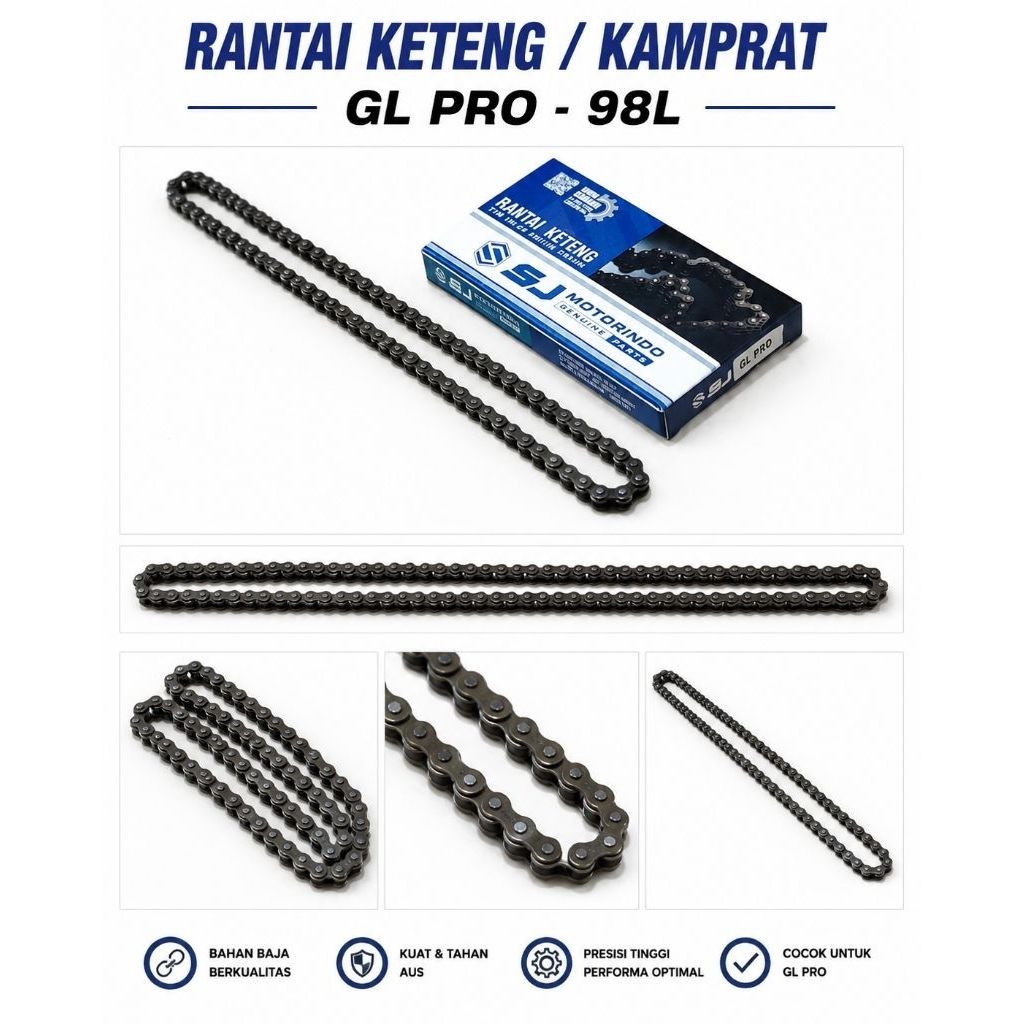 RANTAI KETENG ( KAMPRAT ) GL PRO 98L / GL 100 / GL PRO CDI / ASLI SJ