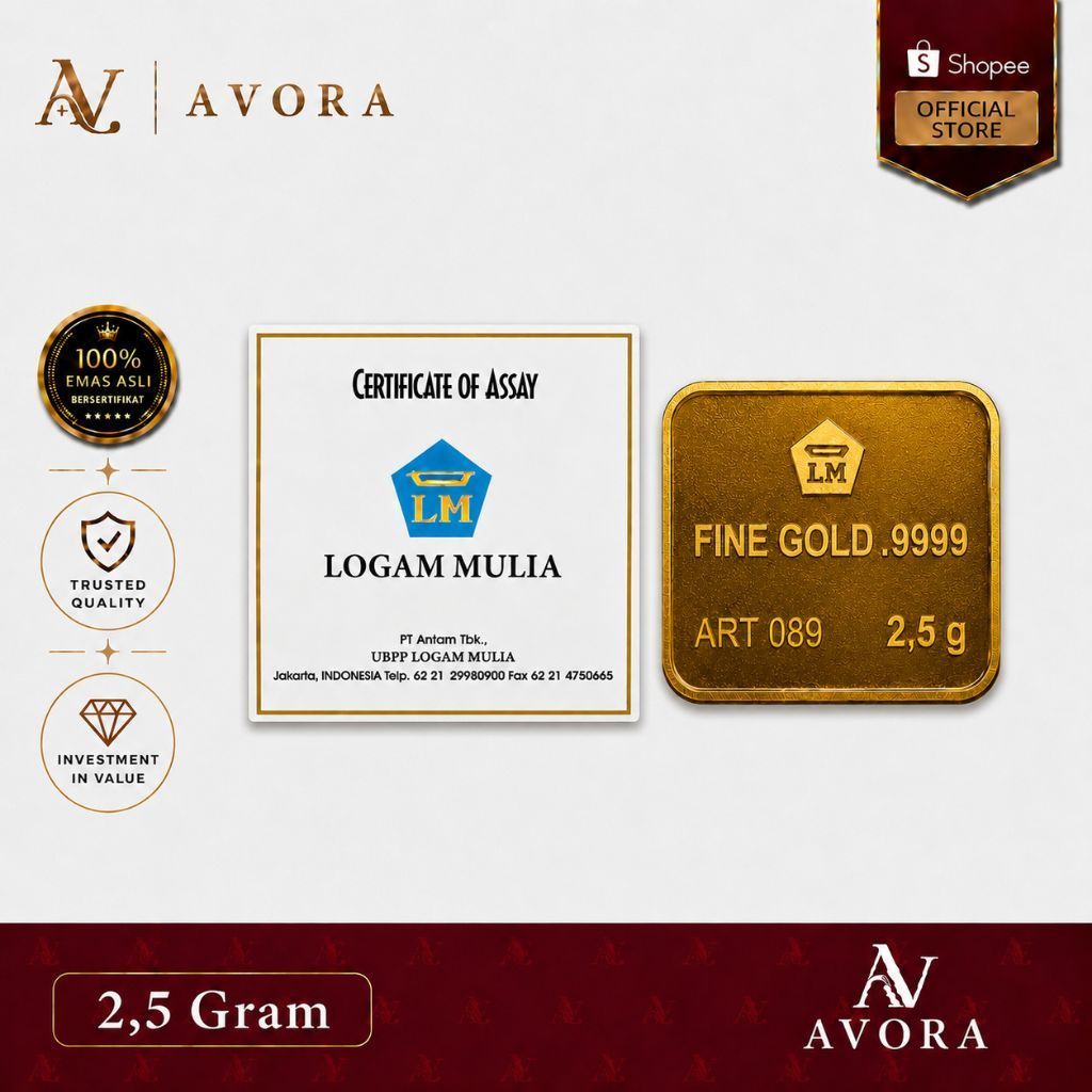 Avora Emas Logam Mulia Antam Retro Tidur LM 2,5 Gram Tahun 2026
