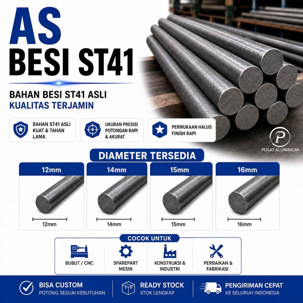BESI AS ST41 DIAMETER 12MM, 14MM, 15MM, 16MM | AS BESI ST 41