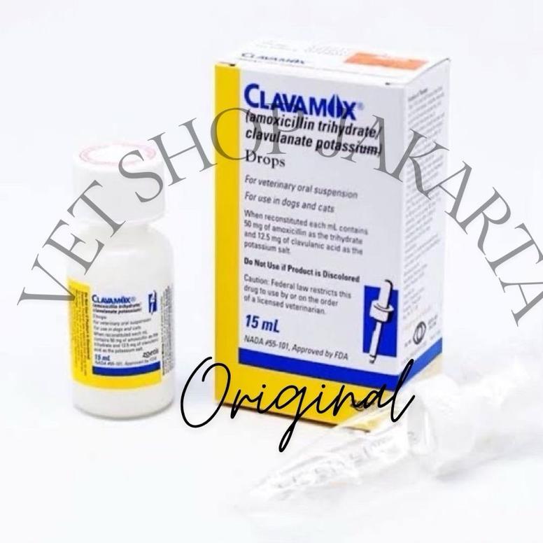 Zoetis Clavamox drops antibiotik kucing anjing Diskon
