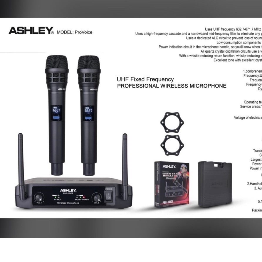 Mic Wireless ASHLEY PRO VOICE Original