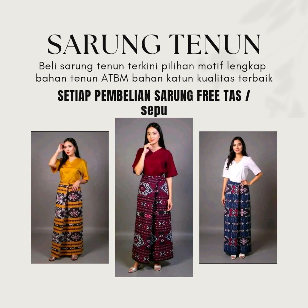 SARUNG TENUN ETNIK JEPARA + TAS SEPU TORAJA/ SARUNG BLANKET TORAJA -SARUNG TENUN TORAJA