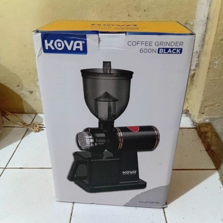 KOVA Coffee Grinder 600N Mesin Giling Kopi Listrik Pengaturan Halus Hitam