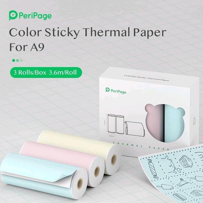 Cum- Sticker Colour Peripage 77Mm A9 A9 Pro A9S A9Max Thermal Sticker