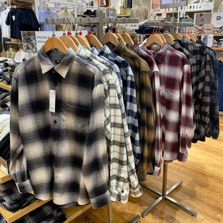 Free Ongkir Uniqlo Kemeja Flanel Veterano Boardcloth Original