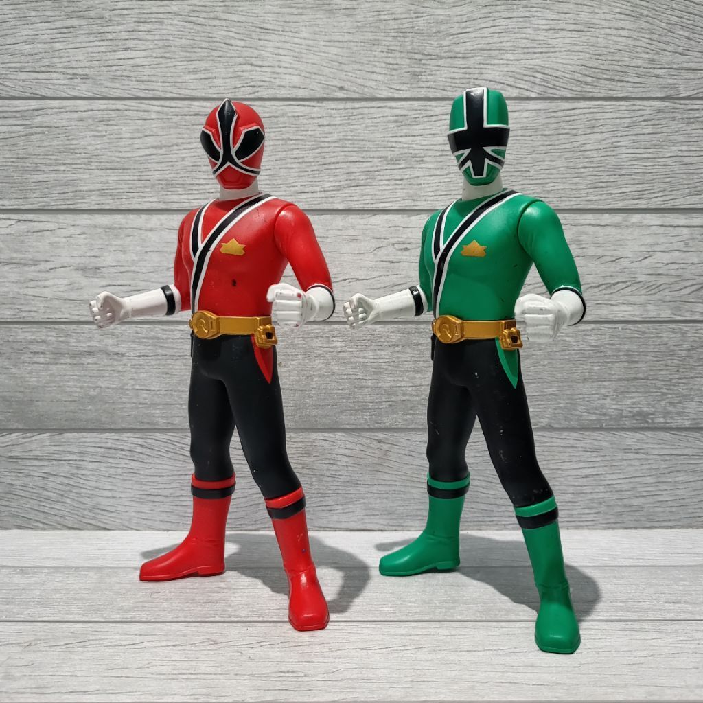 Set Big Sofubi Figure Super Sentai Shinkenger Shinken Red & Green