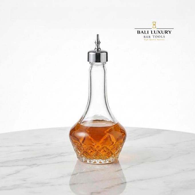 cusss order] Bali Luxury | Bitter Bottle Diamond Cut 100ml Kaca Premium - Botol Bitter Dasher / Alat