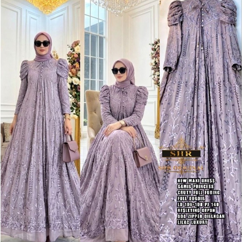 Gamis SHR ceruty Bordir premium