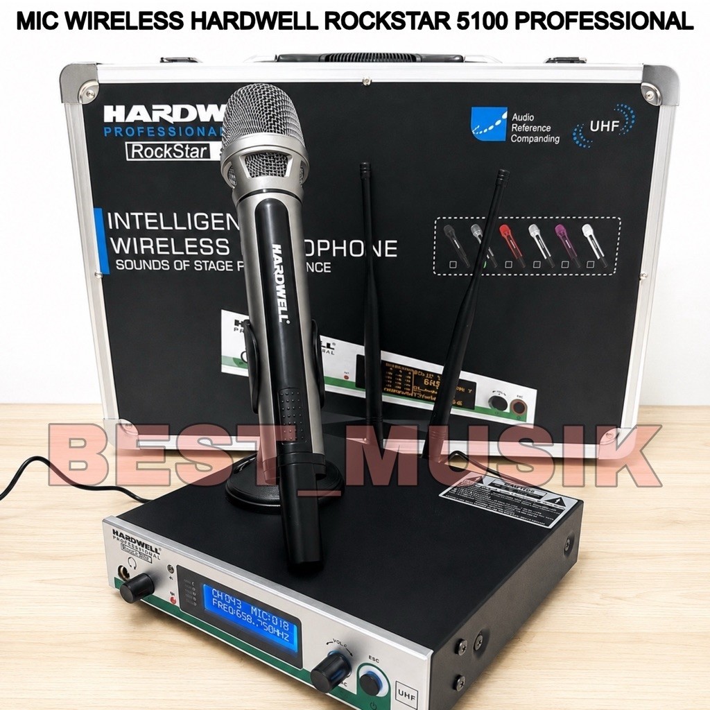 Mic wireless hardwell rockstar 5100 original free koper Single mic hardwell ROCKSTAR5100 GREY