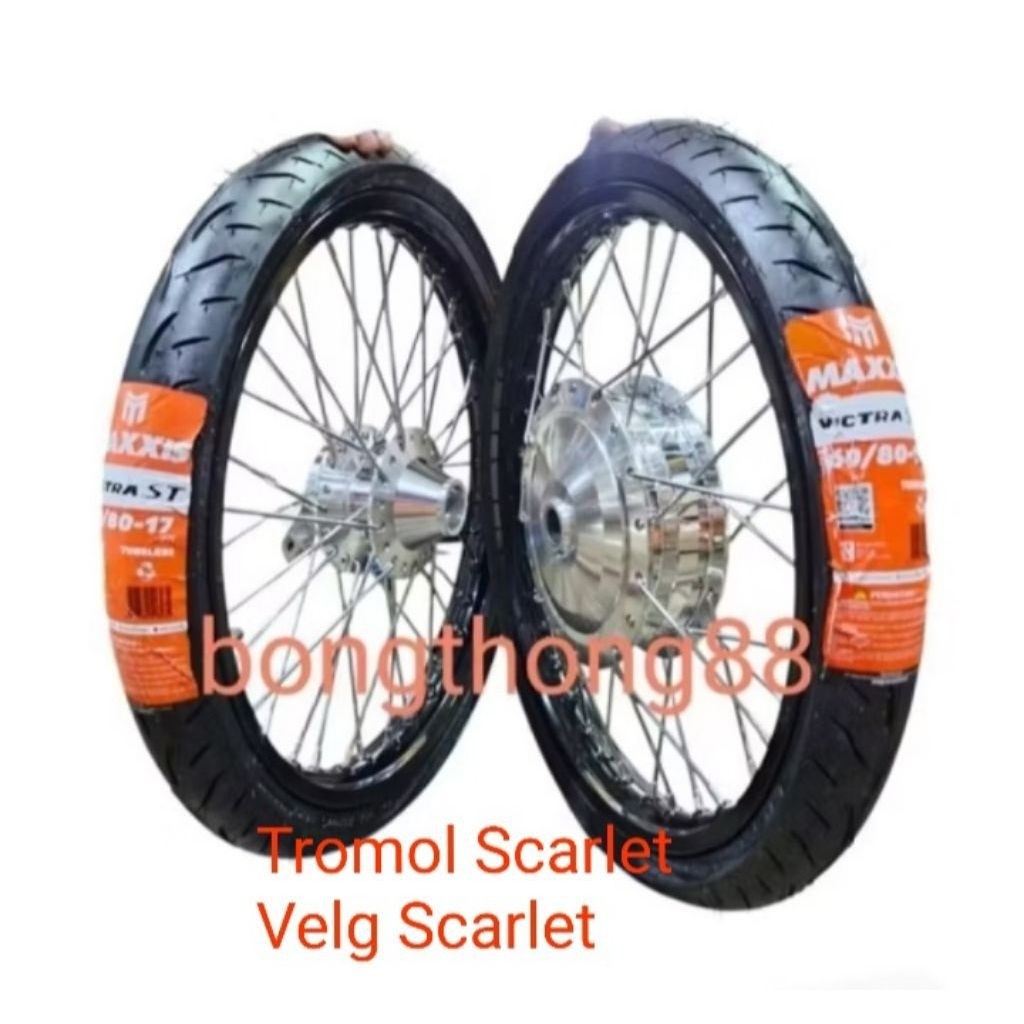 Sepakat Velg Scarlet Pcx160 abs Pcx160 cbs Velg 160 160 17 Tromol Scarlet jari jari tdr Ban maxxis 6