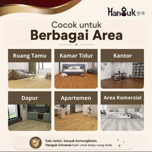 Lantai Vinyl Plank 3mm Hanguk Universe Harga Per Box Motif Kayu Lembaran