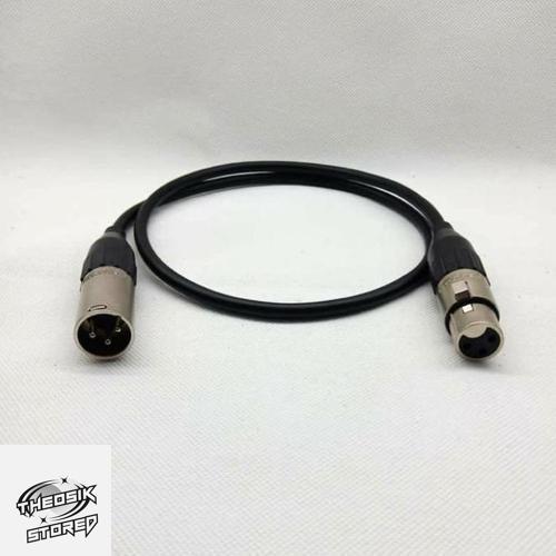 Kabel Audio Canare 1mtr +Jack Amphenol XLR Male To Amphenol XLR Female