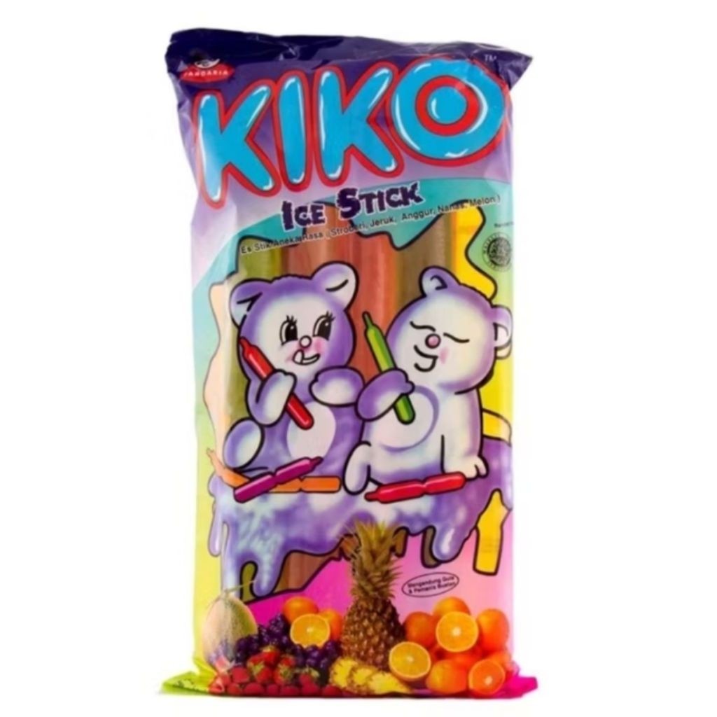 KIKO Es Stik Jelly - 10 Sticks, Rasa Buah Alami, Berserat Tinggi