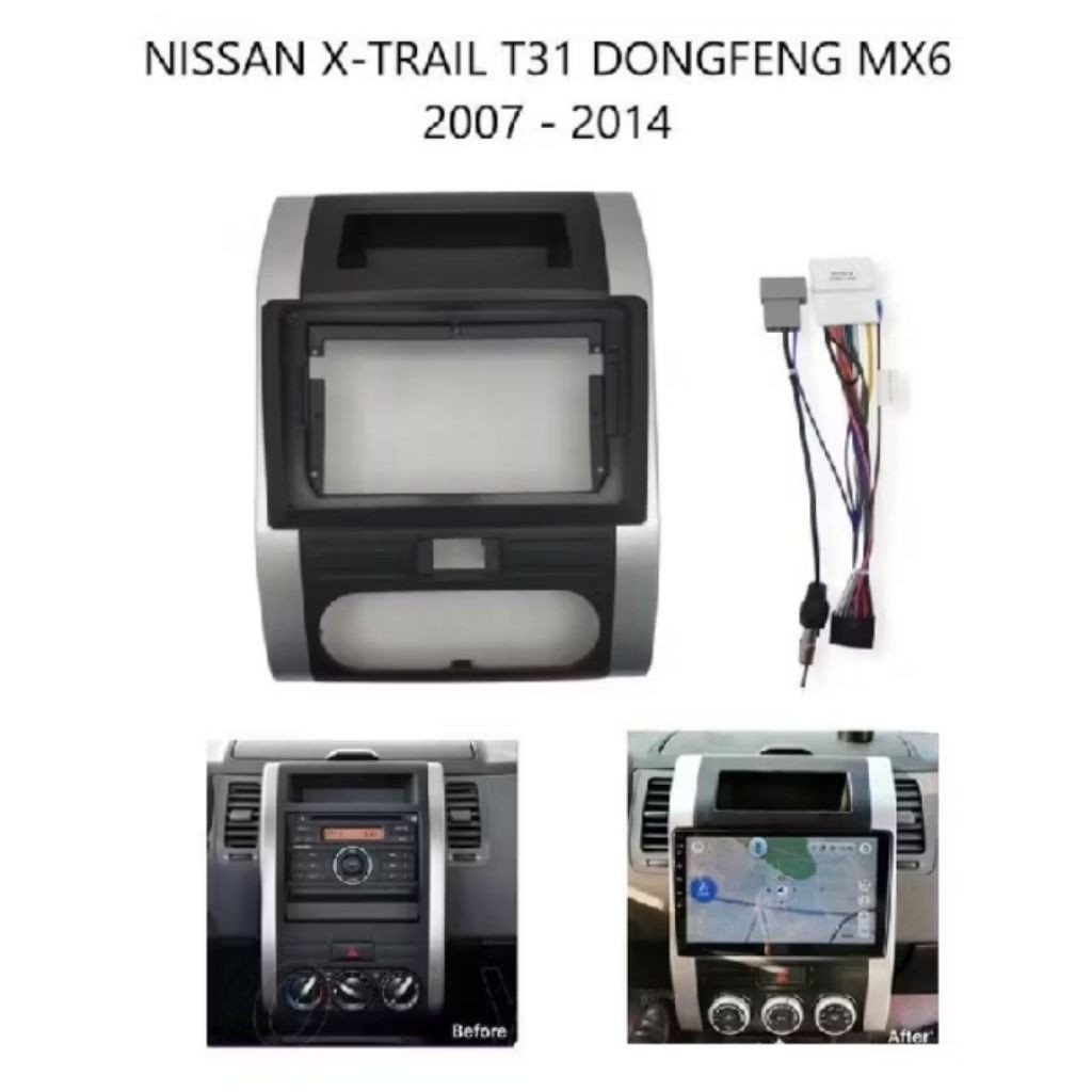 Frame Headunit android Xtrail 2007 - 2014 10inch
