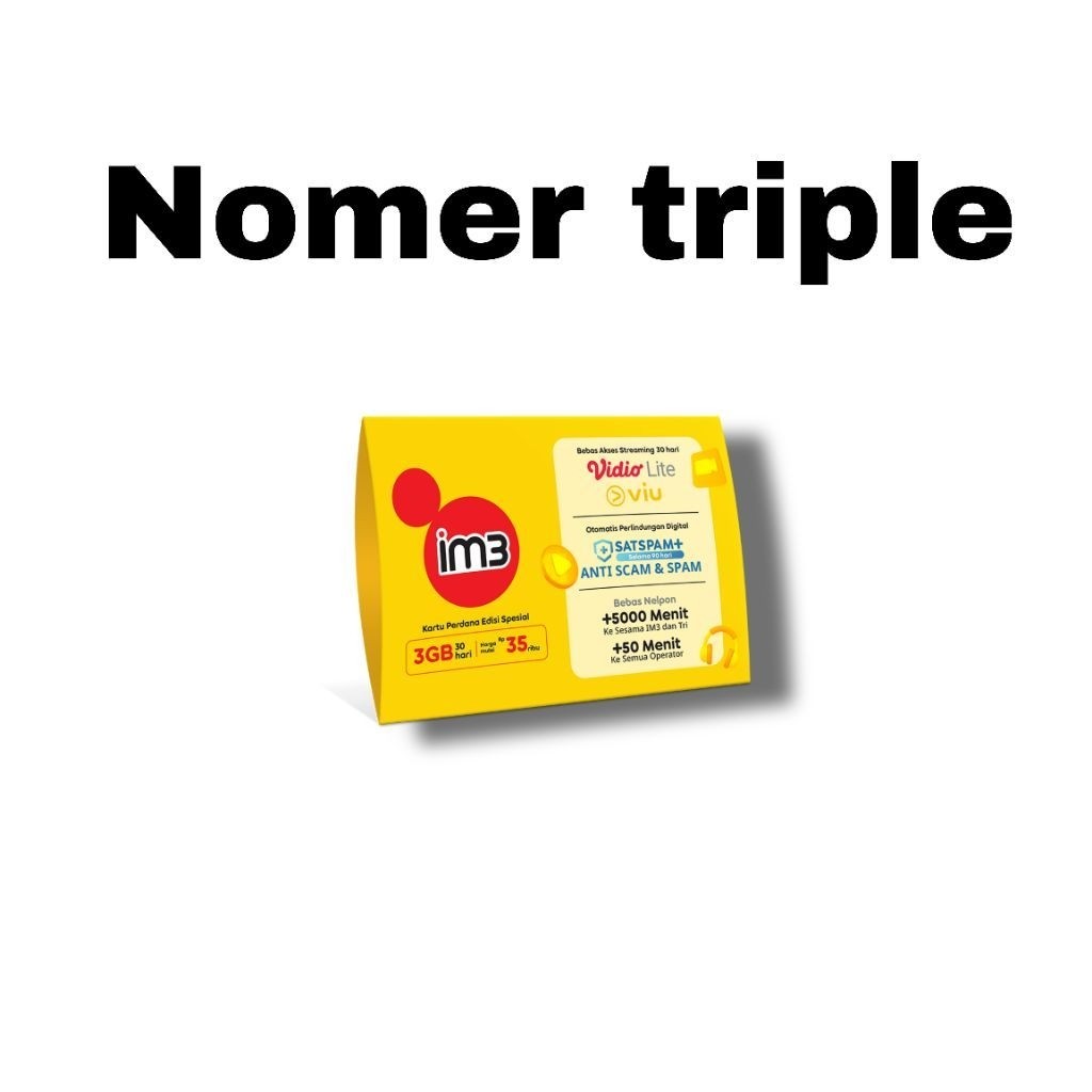 Kartu Perdana IM3 Indosat Nomor Triple 222 333 444 | Nomor Cantik IM3 | Kartu Perdana Indosat Murah 