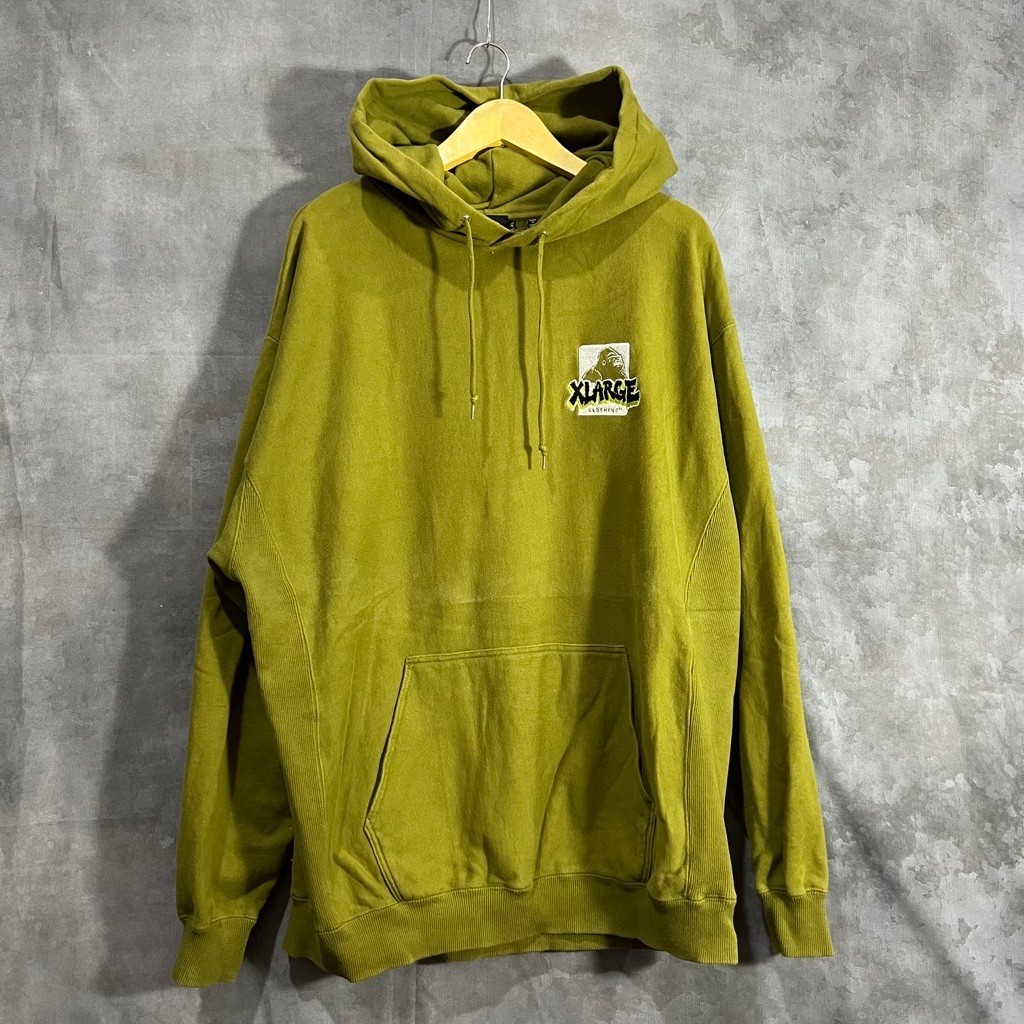 Hoodie XLarge hijau original second preloved 103