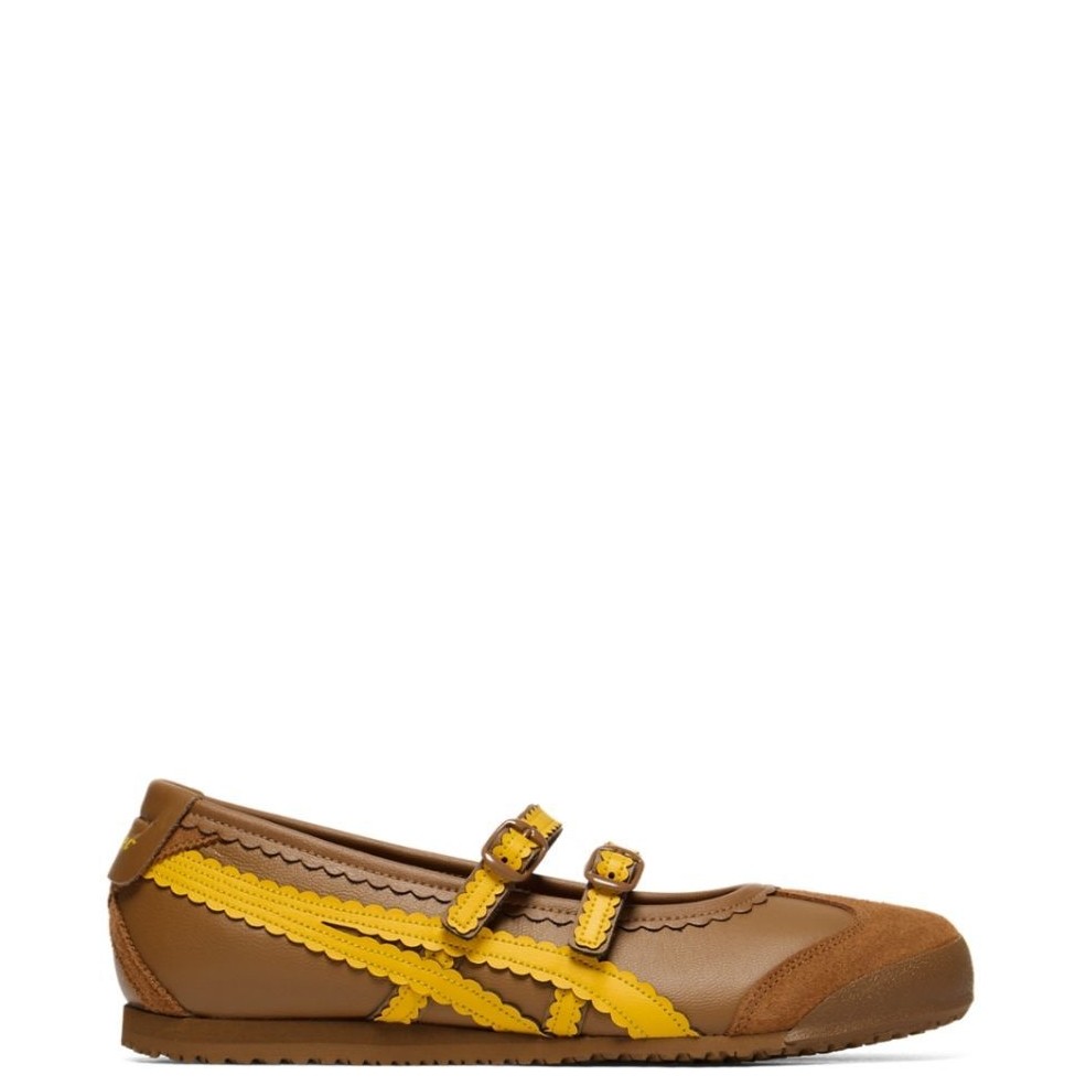 Onitsuka Tiger Mexico TGRS Brown Yellow Women Shoes Original