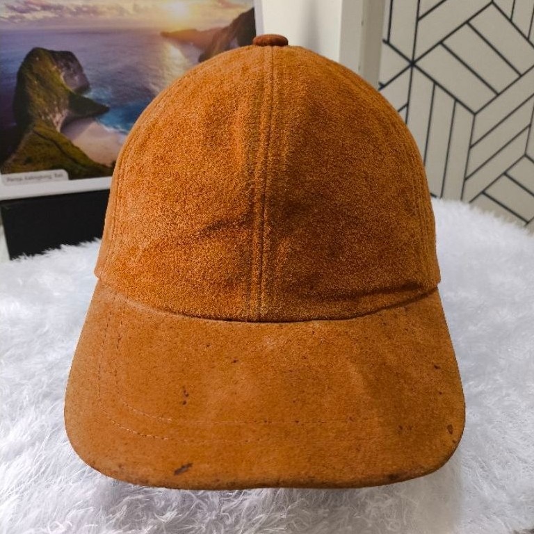 Topi 6 panel Leather