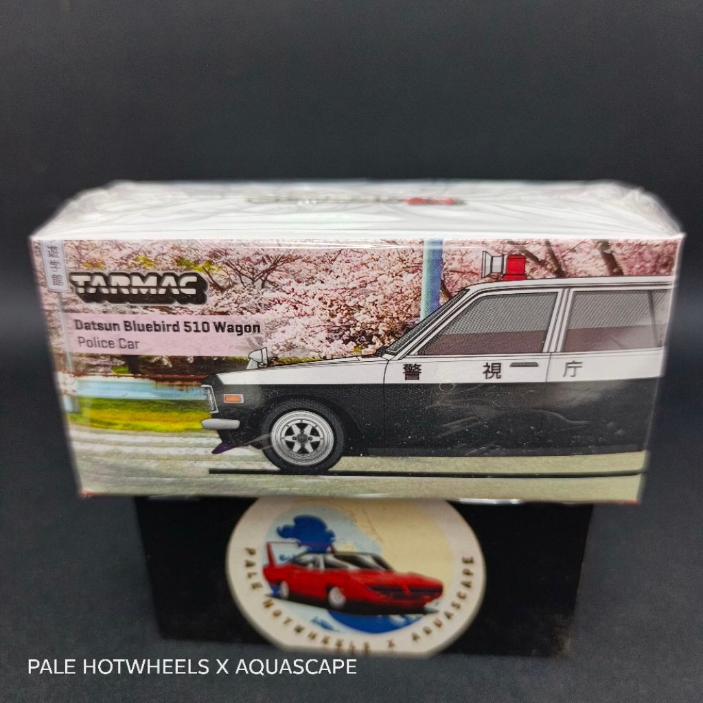 Mobil Mainan Die Cast TARMAC Datsun Bluebird 510 Wagon Police Car