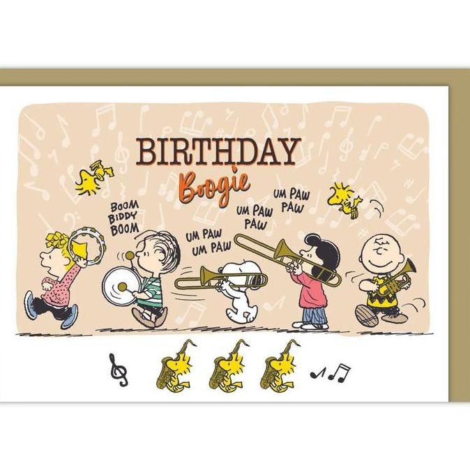 Allthebest- GREETING CARD- HALLMARK- SNOOPY BIRTHDAY CELEBRATION- MUSICAL CARD- JP