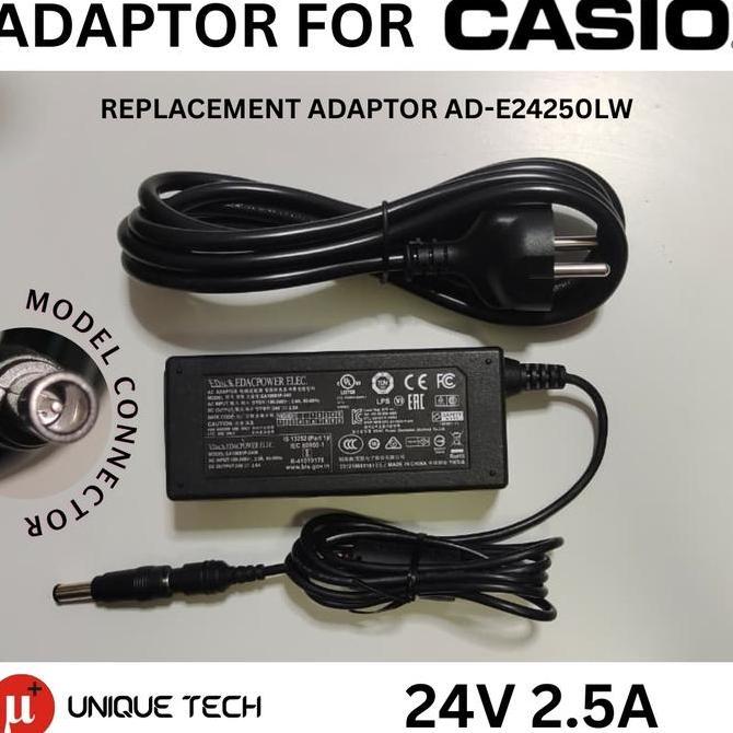 ADAPTOR PENGGANTI KEYBOARD PIANO CASIO AD-E24250LW 24V CT-X5000 CT-X5100 MZ-X500 MZ-X300 CGP-700 CEL