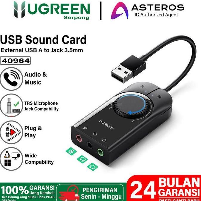 Ugreen Sound card External Usb 2.0 Stereo Ugreen Usb Soundcard to Aux