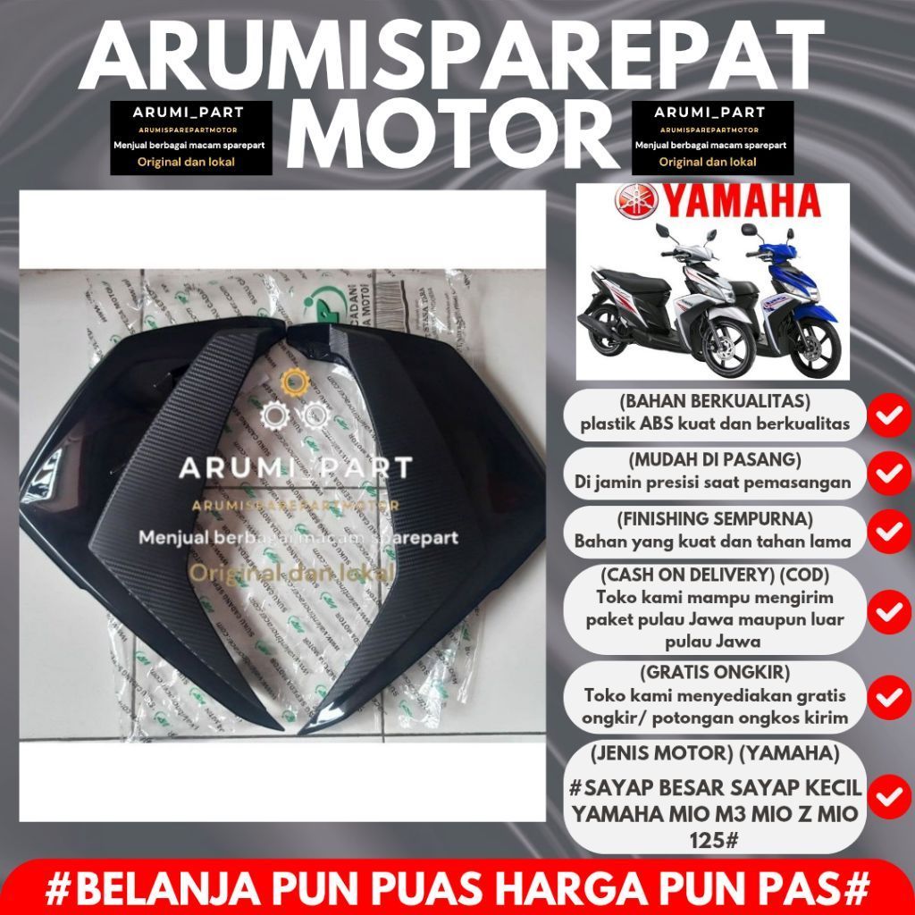 Legshield Sayap luar body depan samping kanan kiri Mio m3 Mio z Mio 125