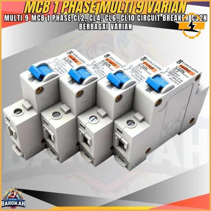 Mcb Merlin Gerlin Multi9 C32N Miniature Circuit Breaker Tersedia Varian Mcb 1P 2A / 1P 4A / 1P 6A / 