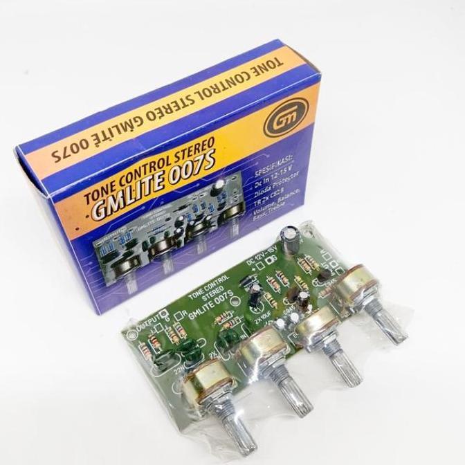 Tone Control Stereo 4 Potensio Volume Nce Bass Treble Gmlite 007S 12 Volt