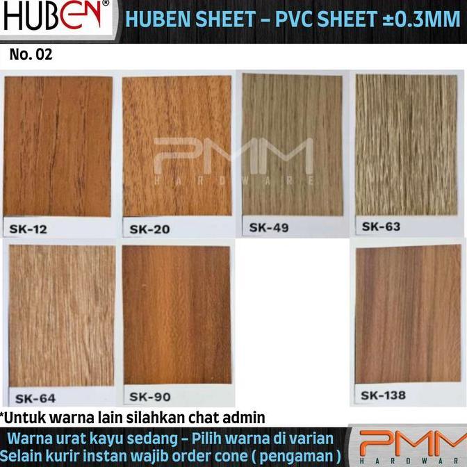 %%%%] PVC SHEET TEBAL 0,3 WARNA URAT KAYU SEDANG TACO SHEET DECO HUBEN SHEET